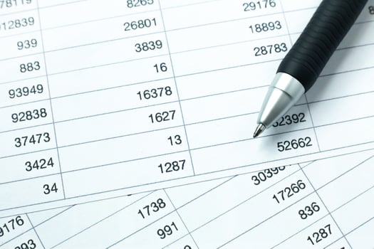 The pen on work table for  business content. photo