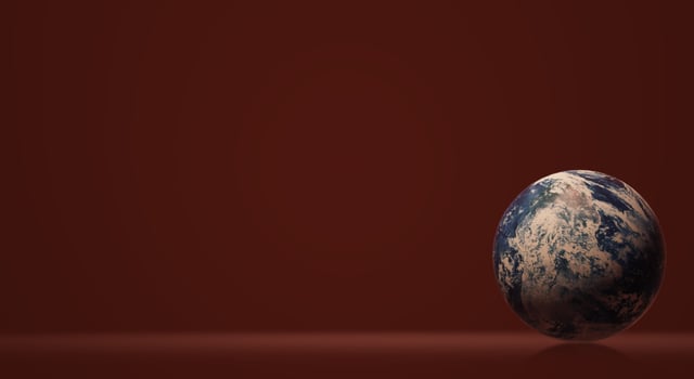blue planet 3d rendering  for earth day and  eco content. photo