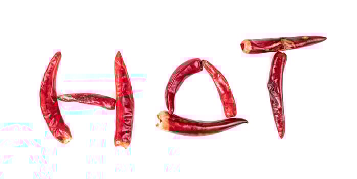 red ground paprika or dry chili pepper isolated on white background photo