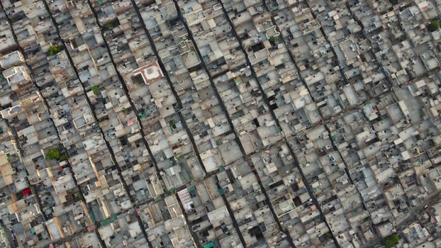 High Angle View of Gujranwala City and Residential houses at Congested Aerial of Punjab Pakistan photo