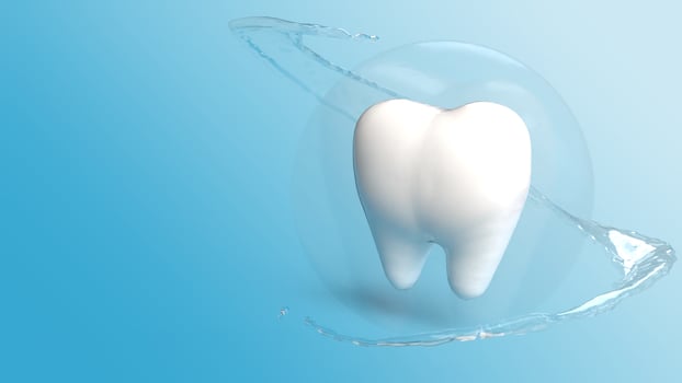 a teeth 3d rendering for healthcare content. photo