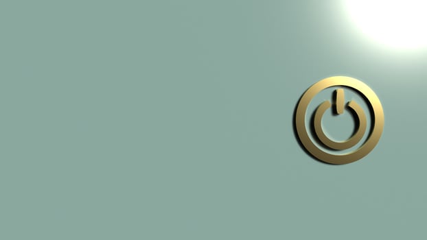 start button symbol 3d rendering for background. photo