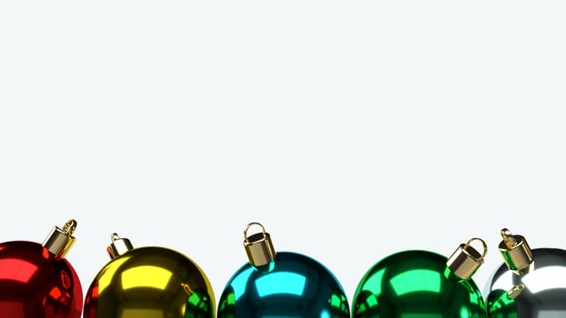 The Christmas ball 3d rendering for holiday content. photo