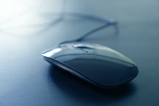 Computer mouse on the table, Soft focus photo