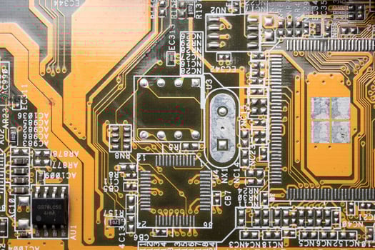 Computer circuit board, electronic technology background. photo