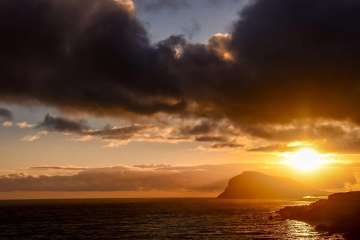 Sunset over the sea photo