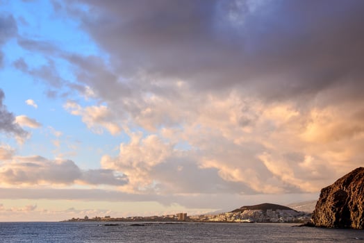 Sunset over the sea photo