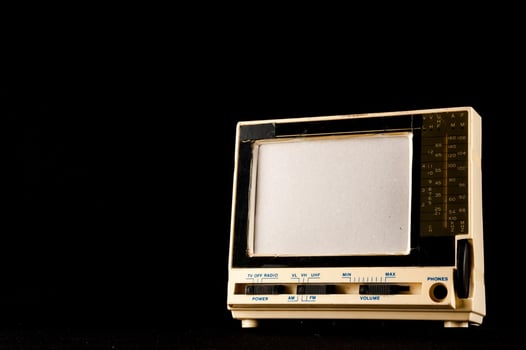 Vintage isolated TV photo