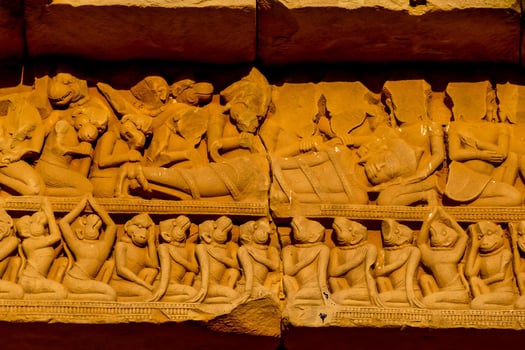 Architectural detail from an ancient temple in Thailand photo