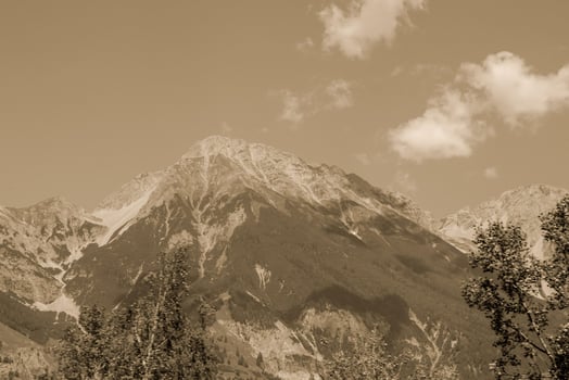 Scenic mountain landscape photo