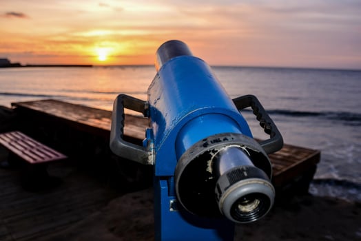 Sunset over the sea photo
