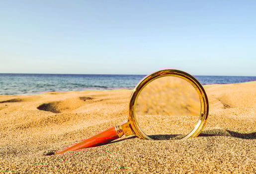 A loupe on the sand photo