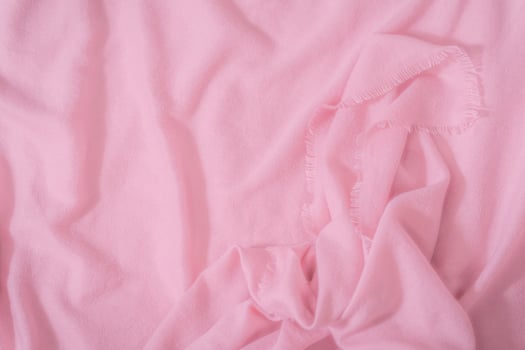 Pink Scarf fabric texture. Winter concept. Flat lay, top view, copy space photo