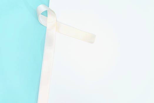 lung cancer awareness month with white ribbon. Healthcare and medicine concept. photo