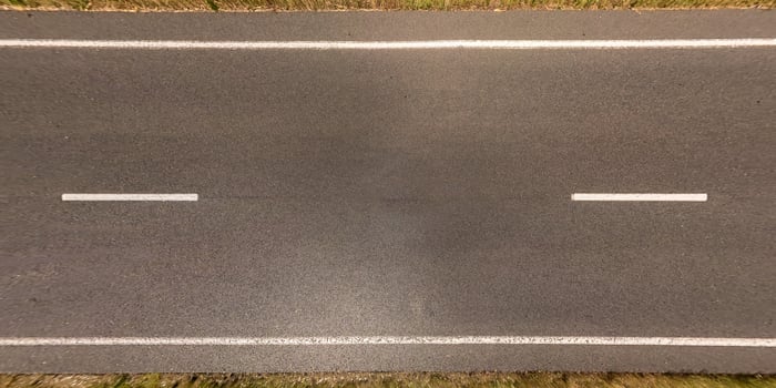 view from above on texture of asphalt road photo