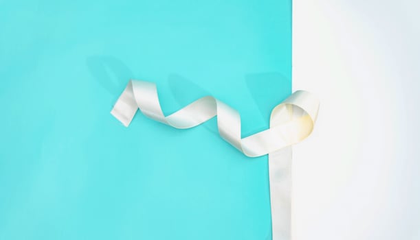 lung cancer awareness month with white ribbon. Healthcare and medicine concept. photo