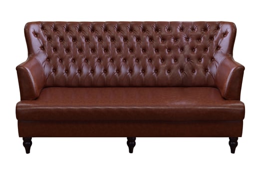 Brown luxury leather sofa. photo