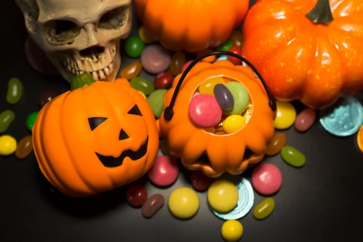 The Halloween background dark tone image background. photo