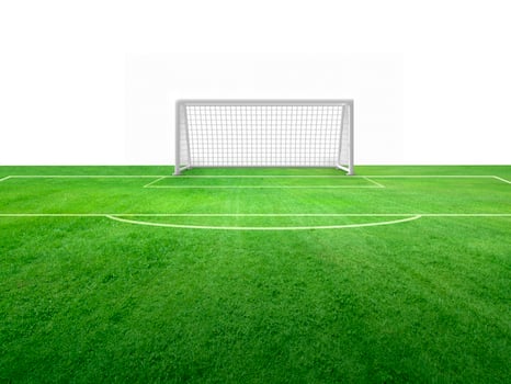 the green field in soccer stadium. ready for game. penalty photo