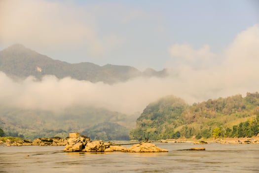 Rural landscape in East Asia photo