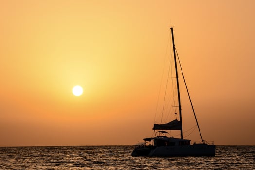 Sunset over the sea photo