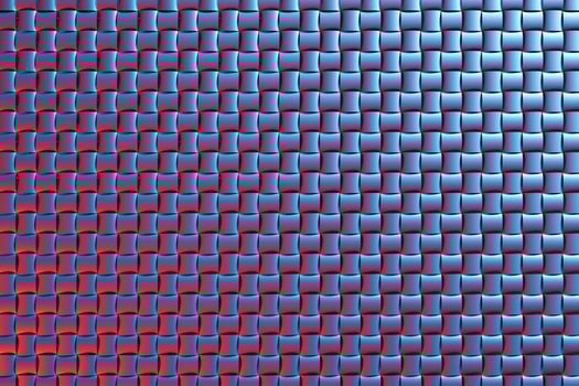 3d illustration blue  and red geometric pattern . Set of squares on monocrome background, pattern. Geometry  background, pattern photo
