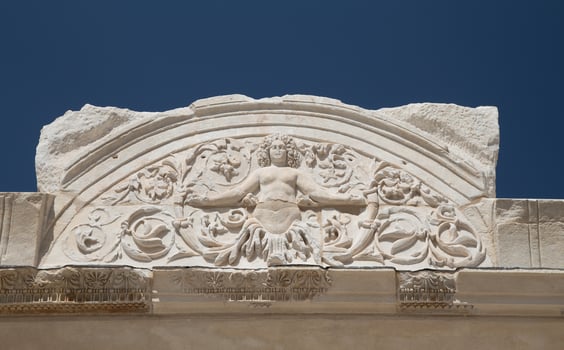 Temple of Hadrian in Ephesus Ancient City photo