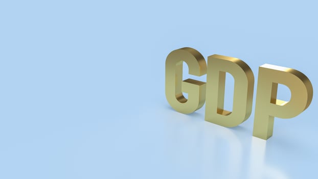 gold gdp for business concept 3d rendering photo