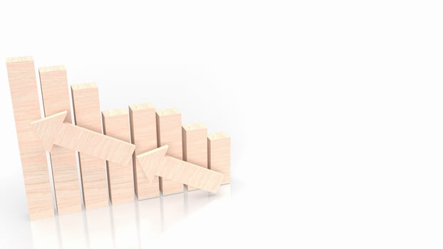wood chart for business concept 3d rendering photo