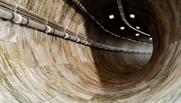 big cemen tunnel with transportation underground design photo