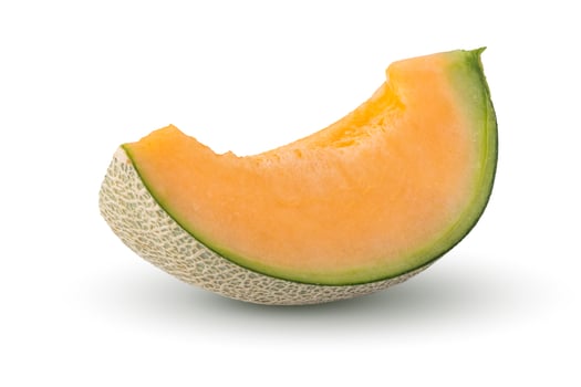 cantaloupe melon isolated on white background. photo