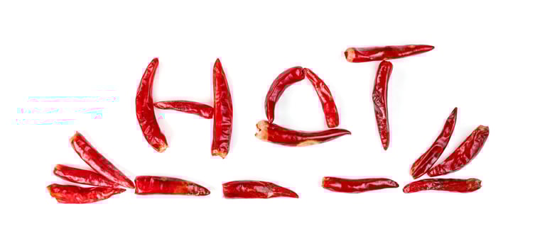 red ground paprika or dry chili pepper isolated on white background photo