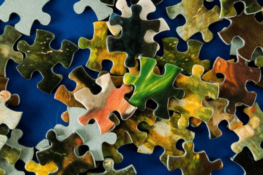 Small puzzle pieces photo