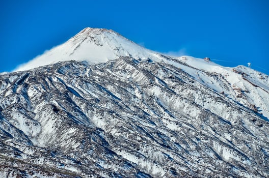 Snowy mountain landscape photo