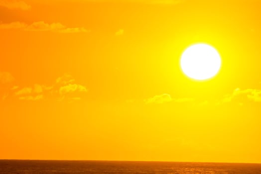 Sunset over the sea photo