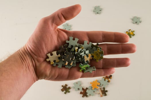 Small puzzle pieces photo