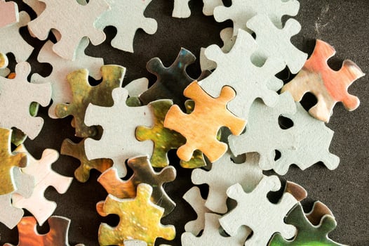 Small puzzle pieces photo