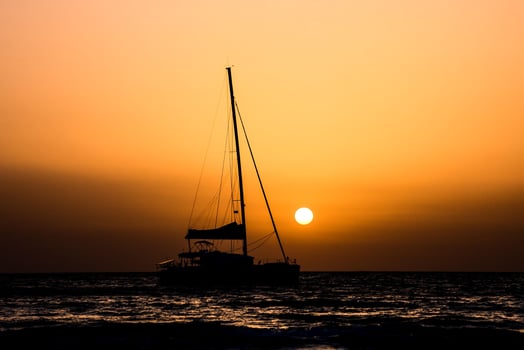 Scenic sunset view photo
