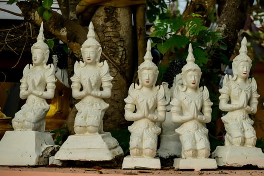 Temple architecture and statues photo