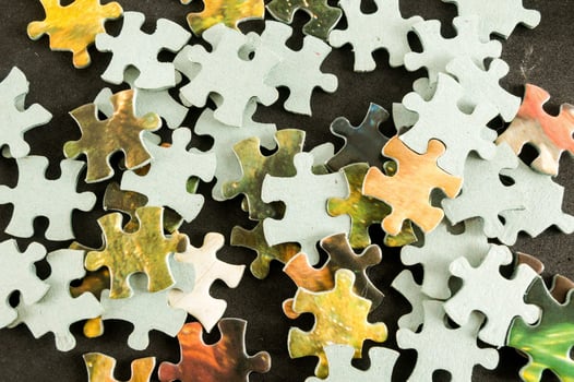 Small puzzle pieces photo