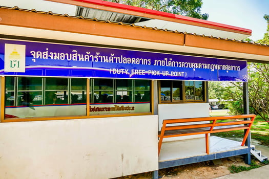 Laos and Thailand 2022, A sign at the border between Laos and Thailand photo