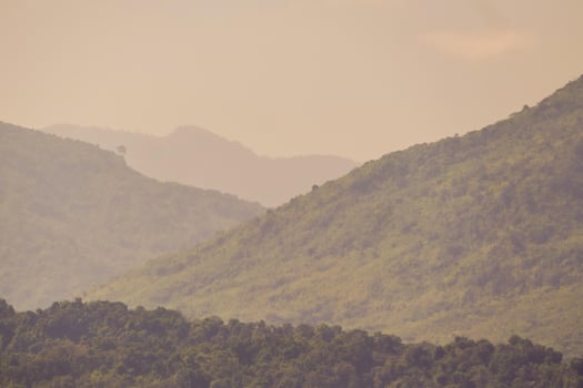 Rural landscape in East Asia photo