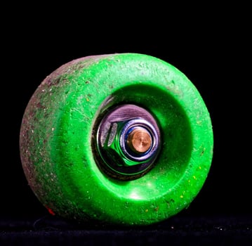 Isolated skateboard wheel photo