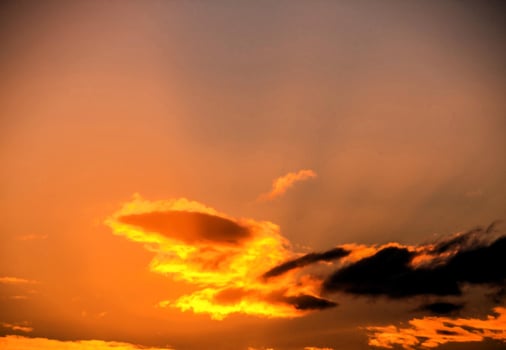 Colourful sky at sunset photo