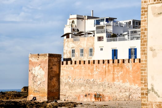 Buildings in Marrakech, Morocco photo
