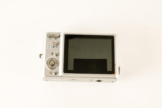 Camera on white background photo