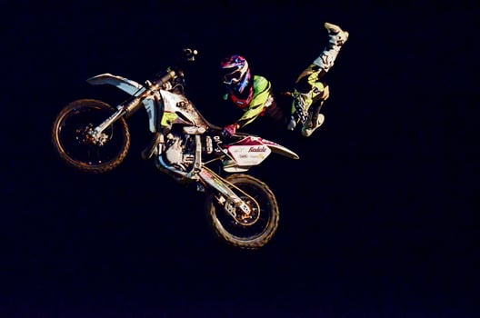 Motocross midair spectacle photo