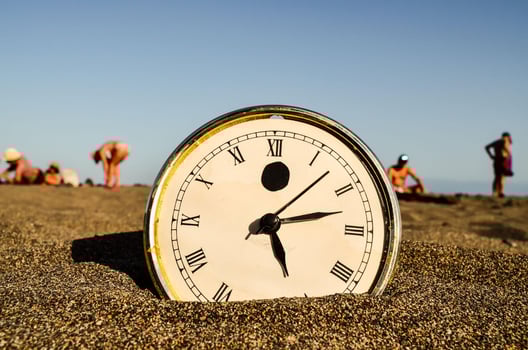 Clock on the ground photo