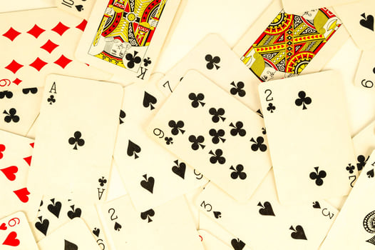 Playing card close up photo