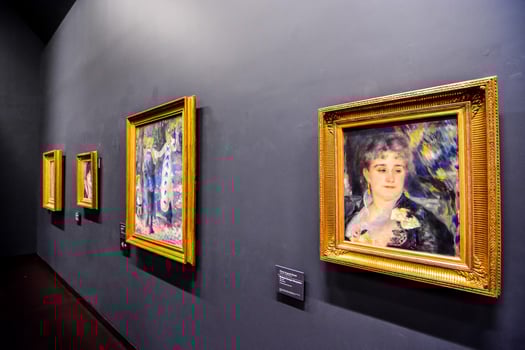 Paintings in the Musee d Orsay in Paris, France, circa October 2022 photo